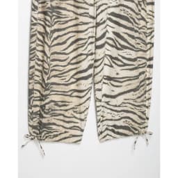 HipSeam Women's Zebra Stripes Pants New 2026 Summer Fashion Mid-waist Trousers with Lace Tie Casual Female Streetwear Pants