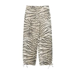 HipSeam Women's Zebra Stripes Pants New 2026 Summer Fashion Mid-waist Trousers with Lace Tie Casual Female Streetwear Pants