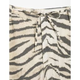 HipSeam Women's Zebra Stripes Pants New 2026 Summer Fashion Mid-waist Trousers with Lace Tie Casual Female Streetwear Pants