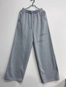 Y2K Women Korean Streetwear Wide Leg Sweatpants Baggy Oversized Rivet Pants Harajuku Grunge Joggers Trousers Acubi 2000s Clothes