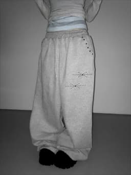 Y2K Women Korean Streetwear Wide Leg Sweatpants Baggy Oversized Rivet Pants Harajuku Grunge Joggers Trousers Acubi 2000s Clothes