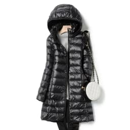 Fashionable Outerwear Winter Women Korean Fashion Slim Remove Hooded Parka Down Jackets Long Light Thin Coat Puffer Jacket