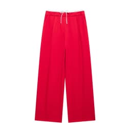 Willshela Women Fashion Solid Lace Up Side Zipper Straight Pants Vintage High Elastic Waist Female Chic Lady Trousers