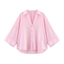 MUJER Striped Women's Shirt White Loose Casual Shirts for Women Summer Button up Shirts and Blouses Woman Wide Sleeve Ladies Top