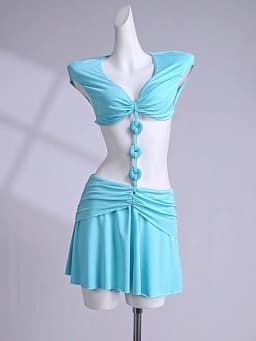 Weird Puss Hollow Design Mini Dress Woman Sexy Trend V-Neck Buckles Patchwork Waistless Hot Girls Elegant Chic Street Bodycon