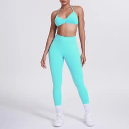 Women 2pcs Patchwork Sport Yoga Suit Training Sleeveless Sport Gym Tops Tummy Control Slimming Booty Leggings Yoga Suit Sports