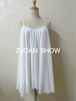 2025 BOHO Women White Big Backless Sling Dress O Neck Back Zipper Loose Swing Mini Short Dresses Holiday Robe