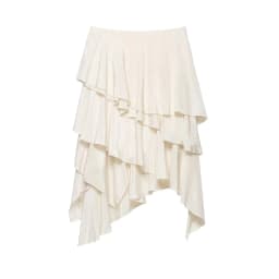 KONDALA Holiday Chic Ruffles Long Skirts Women Mid Waist Zipper Irregular Skirts Fashion 2026 Spring Summer Vacation Beach Skirt
