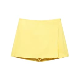 Women Fashion Pareo Style Asymmetric Shorts Skirts Vintage High Waist Side Zipper Female Skort Mujer