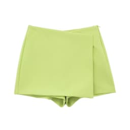 Women Fashion Pareo Style Asymmetric Shorts Skirts Vintage High Waist Side Zipper Female Skort Mujer