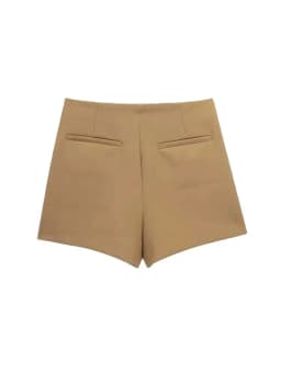 Women Fashion Pareo Style Asymmetric Shorts Skirts Vintage High Waist Side Zipper Female Skort Mujer