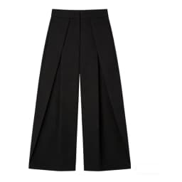 HXAO Women's Pants Baggy Wide Pants For Woman Minimalist Pleated Stripe Casual Pants Women Office Green Oversize Suit Trousers