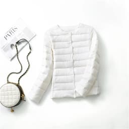 2026 New Arrivals Autumn Winter Warm Women White Duck Down Slim Jackets Female Fashion Ultra Lightweight Packable Puffer Coats