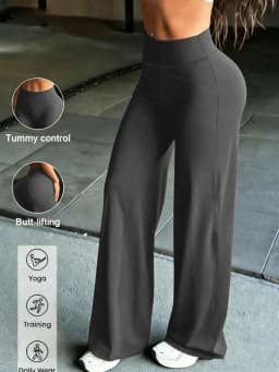 Buttery Soft Sports Straight Leg Pants Stretchy High Waist Loose Wide baggy Trousers Suitable For Fitness Workout Outdoor Sports