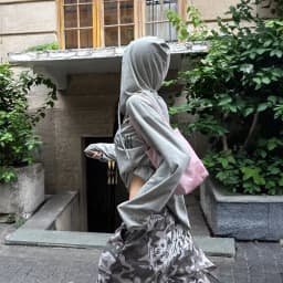 Tonngirls Y2k Vintage T-shirt Women Casual Loose Print Graphic Tops Hooded Japanese 2000s Grunge Tops Streetwear Aesthetic Tops