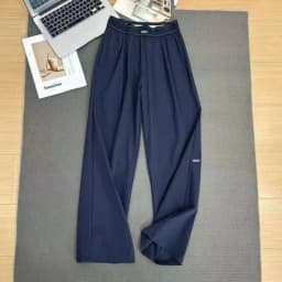 2026 Loose Casual Pants Women's Summer High Waist and Thin Yoga Pants Breathable Drape Straight Mouth Wide Leg Sweatpants