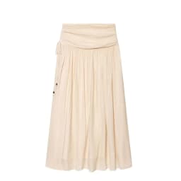 NLZGMSJ 2026 Summer Casual Women Suit O-neck Wrinkle Effect Short Blouse Zipper Long Straight Skirt Fashion Holiday Sets