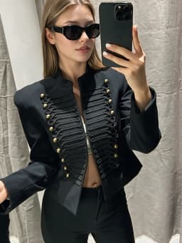 Women Vintage Slim Jacket Spring Women Trends Elegant Napoleon Jackets Ladies High Street Chic Shoulder Padded Blazer