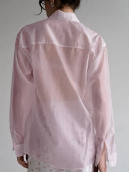 Llinar Semi-transparent Shirt Spring Autumn Women's Loose Shirt Office Lady Solid Color Versatile Top Long Sleeved Lyocell Shirt