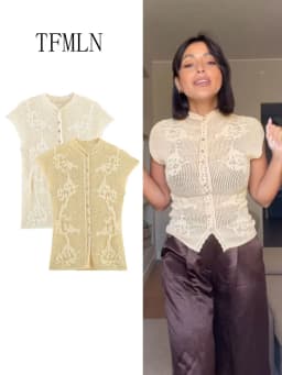 Summer Women Knitted Sweater Tops 2026 New Fashion Casual Short Sleeved Casual Cardigan Top Women's Single Breasted Cothing