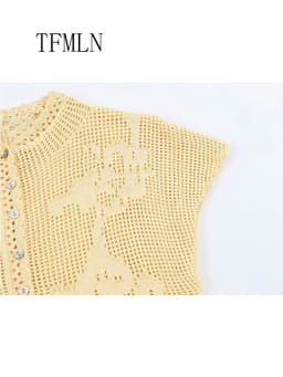 Summer Women Knitted Sweater Tops 2026 New Fashion Casual Short Sleeved Casual Cardigan Top Women's Single Breasted Cothing