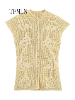 Summer Women Knitted Sweater Tops 2026 New Fashion Casual Short Sleeved Casual Cardigan Top Women's Single Breasted Cothing