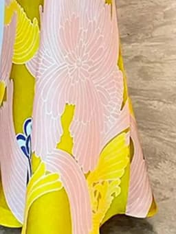 Yeezzi Women Vintage Elegant Flower Printed Batwing Sleeves Blouses & High Waisted Party Evening A-Line Skirts Sold Separately