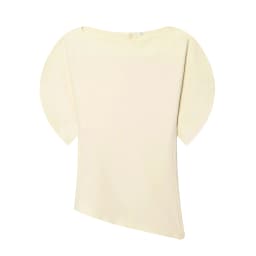 HH Women Casual Loose T-Shirts Asymmetrical Hem Blouse Short Puff Sleeve Shirt Elegant Woman Summer Party Vacation White Tops