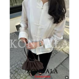 KONDALA Casual Chic Women Blouse Solid O-Neck Single Breasted Long Sleeve Pockets Loose Shirt Fashion 2026 Summer Holiday Blouse