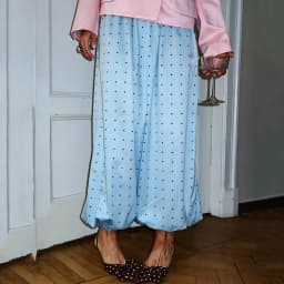 Linad Elegant Satin Long Lantern Pants For Woman 2026 Street Chic High Waist Trousers Spring Vintage Loose Ankle Length Pants