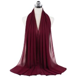 Muslim Chiffon Hijab Scarf Women Long Solid Color Head Wrap For Women Hijabs Scarves Ladies Muslim Veil Jersey Hijabs