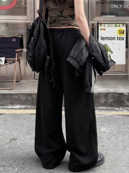 Women's Street Style Casual Sweatpants with Punk Style Patterns New Arrivals for Spring Fleece Loose Fit Streetwear Oversized