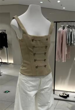 Guobioziy Women's Top 2026 Summer New Solid Color Camisole with Cuff Decoration Slim Fit Top Beach Vacation Sexy Fashion