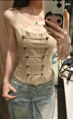 Guobioziy Women's Top 2026 Summer New Solid Color Camisole with Cuff Decoration Slim Fit Top Beach Vacation Sexy Fashion