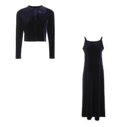 2024 Autumn Women Solid Color New Sleeveless Dress Single-breasted Long-sleeved Cardigan And Long Robes Female Casual Clothes