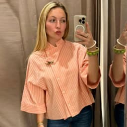 HXAO Striped Loose Shirt Women's Shirt Summer 2026 Elegant Asymmetric Button Mid Sleeve Tops For Woman Casual High Street Blouse