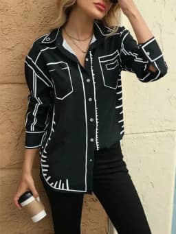 Fashion Printed Ladies Shirts New Chic Women Blouses Spring Summer Tops Blusas Mujer