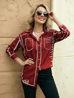 Fashion Printed Ladies Shirts New Chic Women Blouses Spring Summer Tops Blusas Mujer