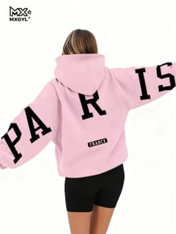 European And American Loose Casual Pullover Hoodie Sweatshirt Coat Printed Letter Pattern High Street Hip-Hop Trendy Men Women