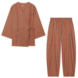 BSAY New Fashion Women Striped Matching Set V Neck Wrap Side Tie Three Quarter Sleeve Top Elastic Waist Harem Pants Daily Outfit