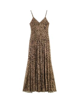 Ladies Sexy Summer Dress Women Vintage Leopard Print Sling Dress Party Suspender Sleeveless Backless Slimming Maxi Dress Female