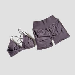 WAREBALL 2 Pcs Gym Set Women Vision Twist Front Bra V Neck Cross Waist Quick Dry Shorts Suit Pilates Workout Running Fitness Set