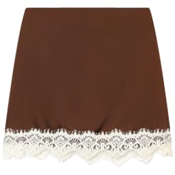 HXAO Satin Lace Skirt Shorts Women's Skirt Sexy Mini High-Waist Culottes Elegant Pencil Skirt Pant Ladies Fashion Party Culottes
