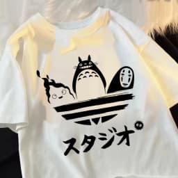 100% Cotton Japanese Anime Print Streetwear T-Shirts Female T Shirts Egirl Korean Manga Graphic Tees Tops Women Clothing
