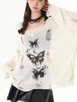 Y2k Hollow Out Knit Oversize T Shirt Women Long Sleeve Off Shoulder Top Sexy Basic Transparent Tees Baggy Vintage Ladies New
