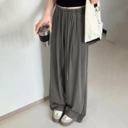 Women's Straight-Leg Denim Jeans, Lyocell Fabric Elastic-Waist Loose-Fit Trousers, Commute Slimming Wide-Leg Pants