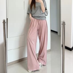 Women's Straight-Leg Denim Jeans, Lyocell Fabric Elastic-Waist Loose-Fit Trousers, Commute Slimming Wide-Leg Pants