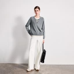 TOYOUTH Women Plied Yarn Knitwear 2026 Spring New Patchwork Two-Piece Illusion Color-Block Intellectual Tops