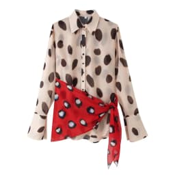 KONDALA Women Summer Beach Party Mini Dress Printed Shirt Style See-through Dress 2026 Trendy Leisure Gathering Chic Y2K Dresses