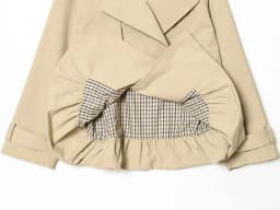 ETJ 2026 Women Casual Trench Coat Short Style Drawstring Waist Jacket Fashion Office Lady Spring Autumn Coat